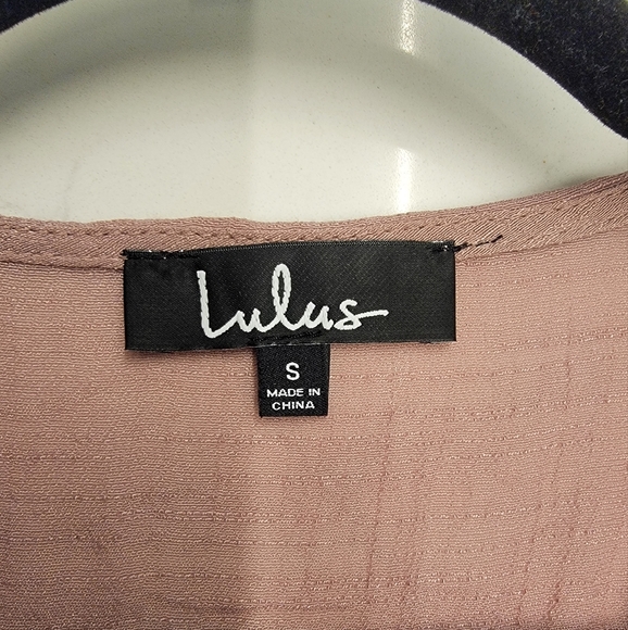 Lulus Mauve Pink Embroidered Maxi Top Cover up Cardigan with Lace - Picture 6 of 8